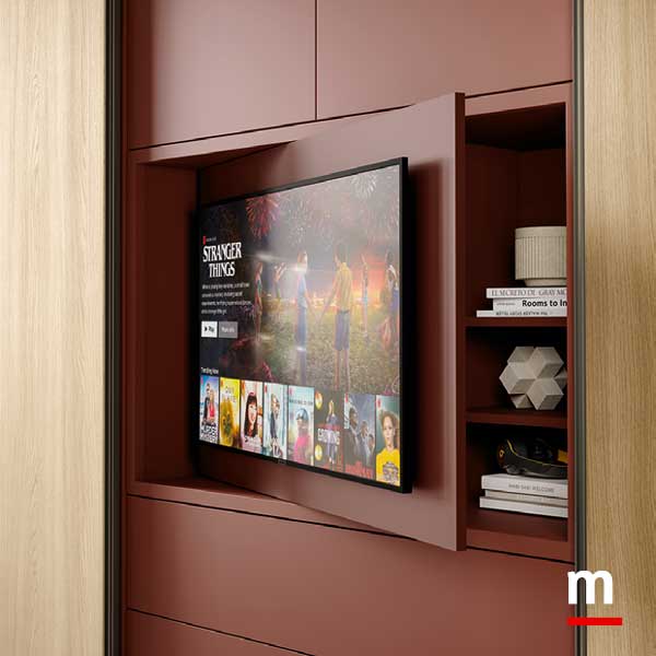 Elemento porta TV con frontale orientabile Elemento porta TV con frontale orientabile