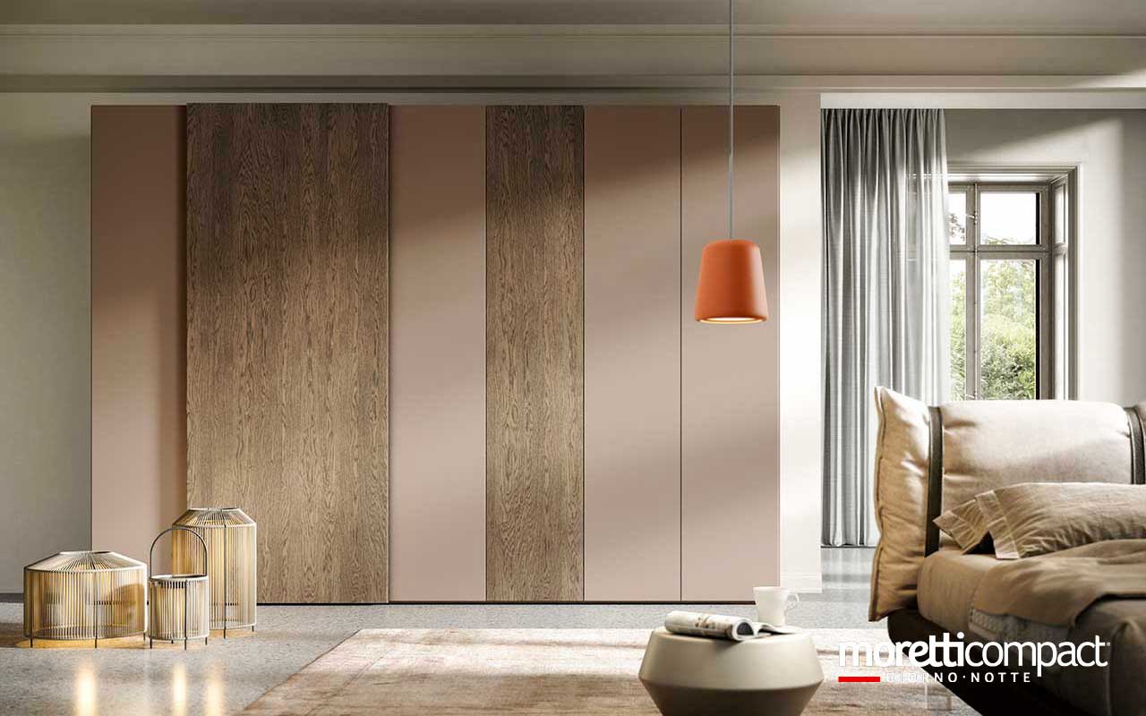 Armadio combinato, ante battenti Libeccio e scorrevoli Libeccio