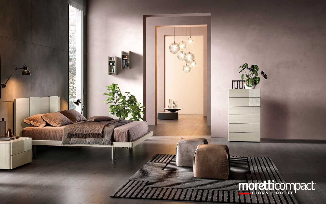 Camera Etesia con letto Spot e giroletto Alfa