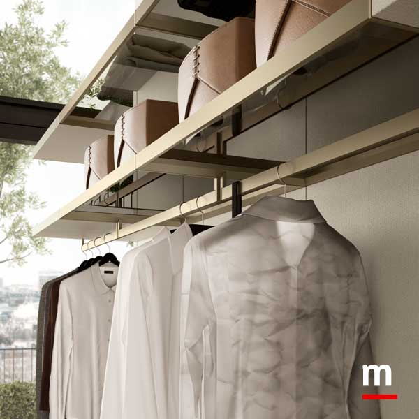 Ripiani vetro con appendiabiti