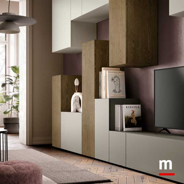 Basi e pensile con altezze differenziate