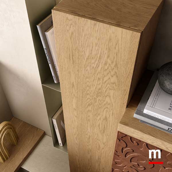 Pensile con anta e cassa impiallacciati Pensile con anta e cassa impiallacciati