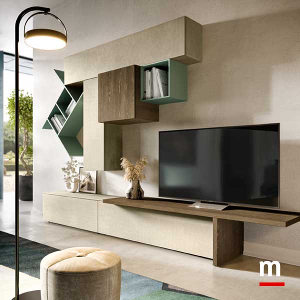 Pensile a basi con diverse profondità Pensile a basi con diverse profondità