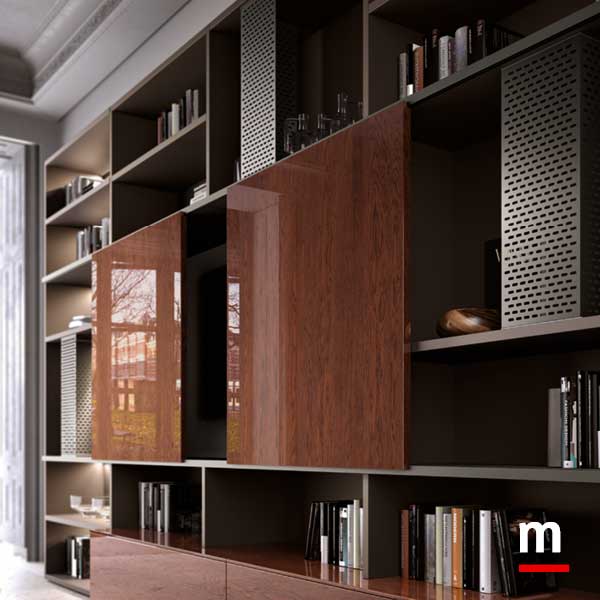 Ante scorrevoli in impiallacciato lucido Ante scorrevoli in impiallacciato lucido