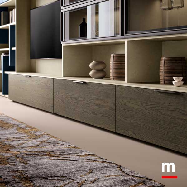 Basi con frontali impiallacciati