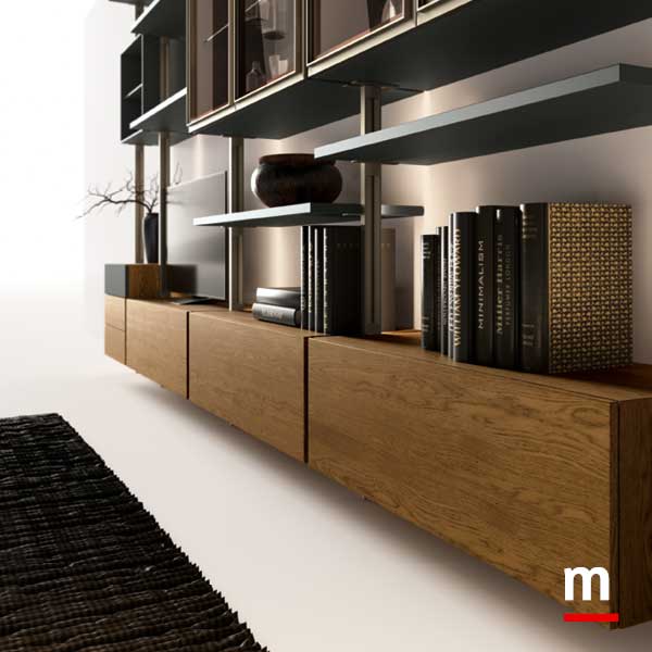 Basi sospese in impiallacciato Rovere Basi sospese in impiallacciato Rovere