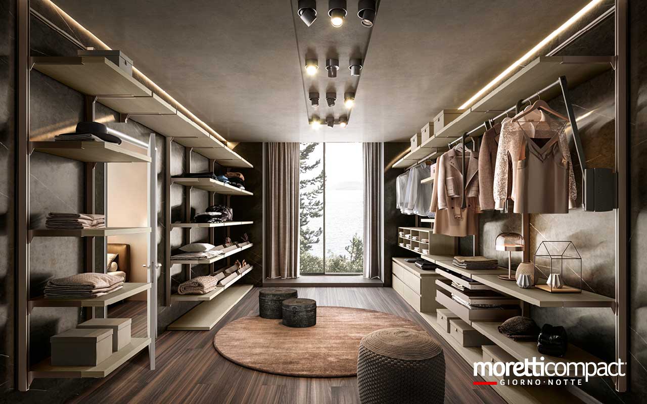 Cabina armadio Orion su due pareti