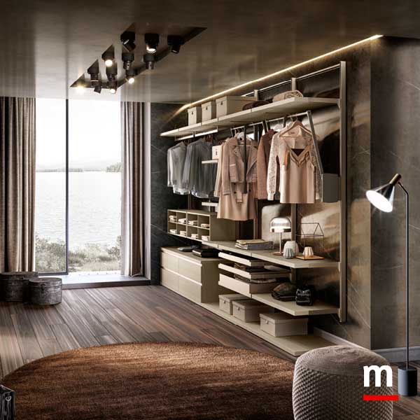 Panca e cassettiere a terra