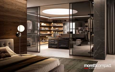 Portale scorrevole 4 ante vetro