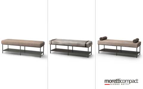 Panche con basamento alluminio Panche con basamento alluminio