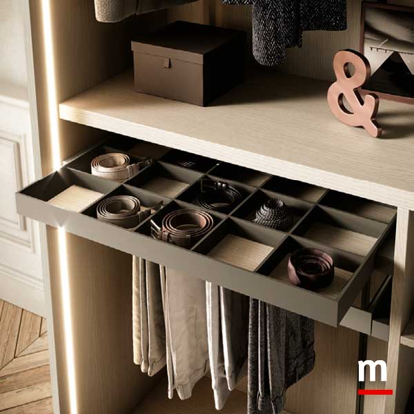 Estraibile porta cinture e cravatte