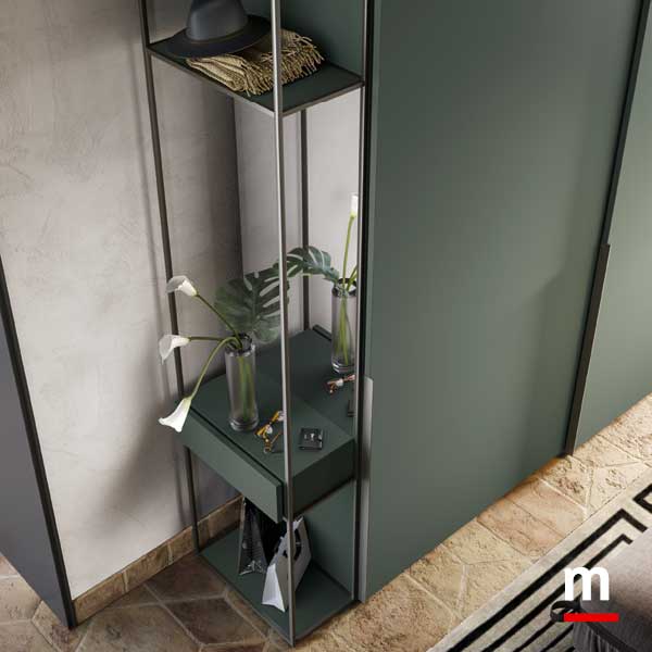 Terminale telaio con specchio e cassetto