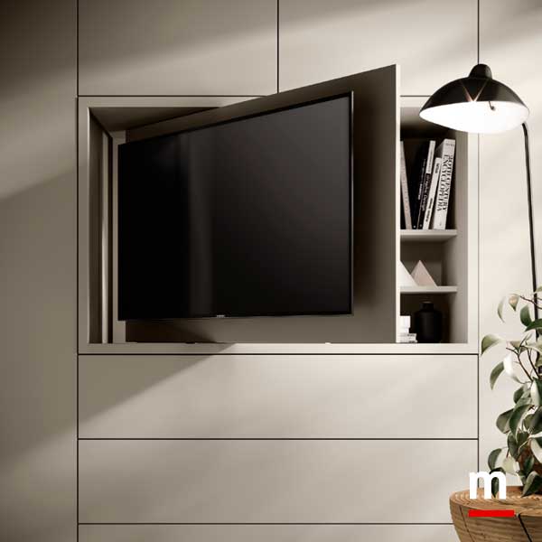 Modulo con ripiano retro TV