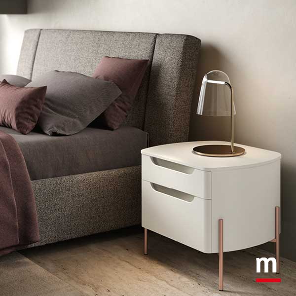 Letto Vega con comodino Ambra
