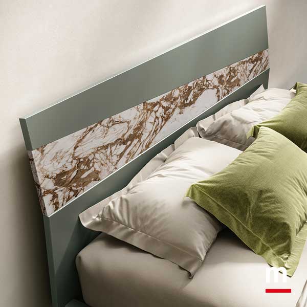 Letto Icaro con inserto in Pietra Fiorentina